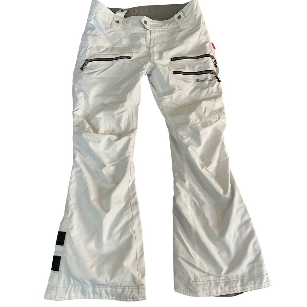 Betty Rides Snowboard Pants Womens Medium White Insulated Ski Trousers